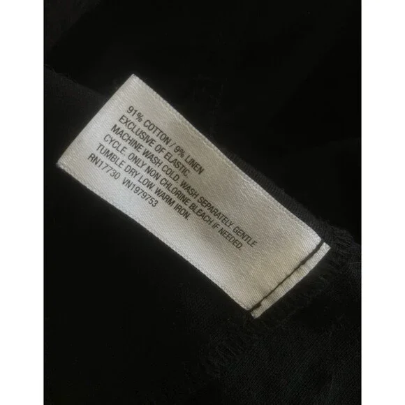 Universal Thread Smocked Linen cotton blend Midi Sundress Black size small - Picture 12 of 13